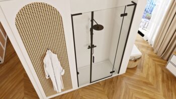 REA/S - Sprchové Dvere Hugo 120 Black KPL-45210