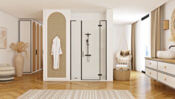 REA/S - Sprchové Dvere Hugo 120 Black KPL-45210