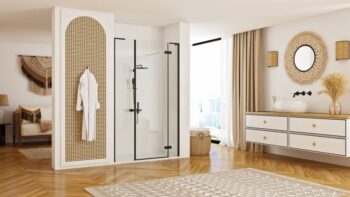 REA/S - Sprchové Dvere Hugo 120 Black KPL-45210