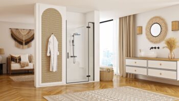 REA/S - Sprchové Dvere Hugo 80 Black KPL-45206