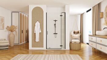 REA/S - Sprchové Dvere Hugo 80 Black KPL-45206