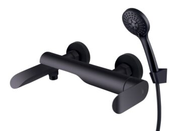 Rubineta - Vaňová batéria ULTRA-10/K BLACK s príslušenstvom, čierna OLBAU1KP68