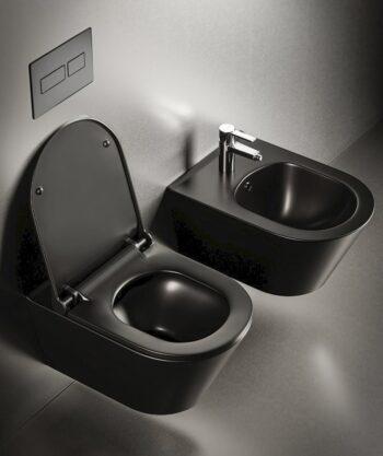 SAPHO - AVVA bidet závesný 35,5x53cm, čierna mat 100324-110