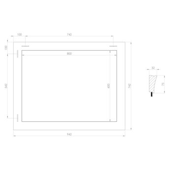 SAPHO - BERGARA zrkadlo v drevenom ráme 64,2x104,2cm, zlatá NL528