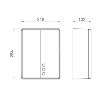 SAPHO - BIGFLOW EVO bezdotykový elektrický sušič rúk 220-240V, 2050W, 218x284x102, čierna 01481.N