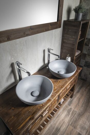 SAPHO - BRAND umývadlová skrinka 130x73x50cm, morený smrek BA131S
