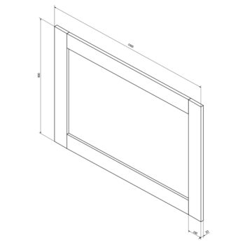 SAPHO - BRAND zrkadlo v drevenom ráme 100x80cm, morený smrek BA056S