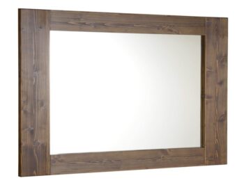 SAPHO - BRAND zrkadlo v drevenom ráme 100x80cm, morený smrek BA056S