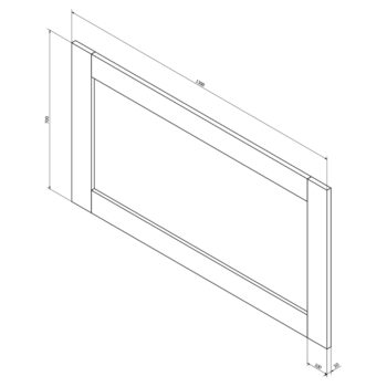 SAPHO - BRAND zrkadlo v drevenom ráme 130x70cm, morený smrek BA061S