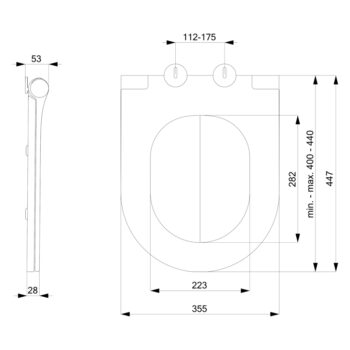 SAPHO - BRILLA Slim WC sedátko s pomalým zatváraním, svetlo modrá matná 100787-107