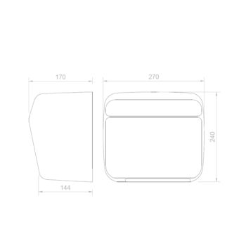 SAPHO - Bezdotykový elektrický sušič rúk 220-240V, 1500W, 270x240x170 lestená nerez 01251.B