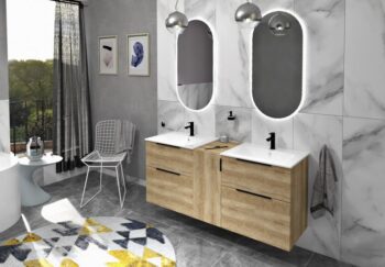SAPHO - CIRASA umývadlová skrinka 59,2x64x46cm, dub Alabama CR601-2222