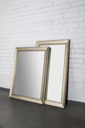 SAPHO - CORONA zrkadlo v drevenom ráme 62,8x102,8cm, šampaň NL721