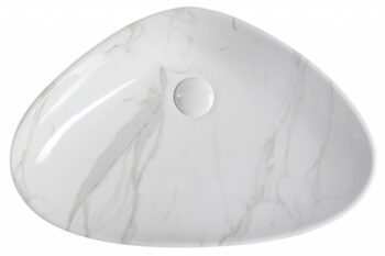 SAPHO - DALMA keramické umývadlo na dosku 58,5x39 cm, carrara 217