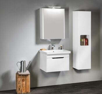 SAPHO - ELLA umývadlová skrinka 56,5x39x43cm s umývadlom CITY, biela (70060) EL060-3030-01