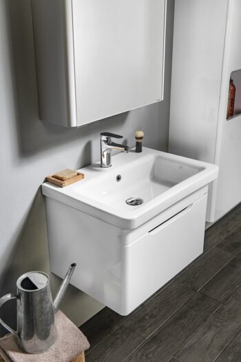 SAPHO - ELLA umývadlová skrinka 56,5x39x43cm s umývadlom CITY, biela (70060) EL060-3030-01