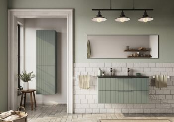 SAPHO - ESPACE skrinka 35x172x32cm, 2x dvierka, ľavá/pravá, verde strip ESC230-4444S