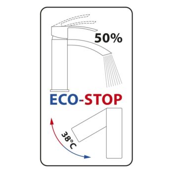 SAPHO - GINKO 35 stojánkova umývadlová batéria, ECO miešacia kartuša, chróm 1101-02-01