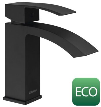 SAPHO - GINKO 35 stojánkova umývadlová batéria, ECO miešacia kartuša, čierna mat 1101-02B-01