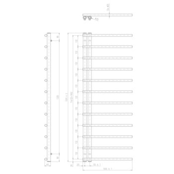 SAPHO - JUSTINA vykurovacie teleso 500x1510 biela mat IR151W