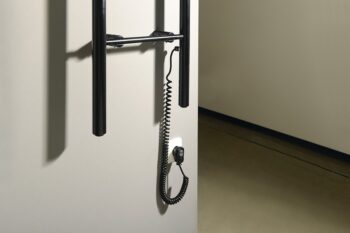 SAPHO - KARBO elektrický sušiak uterákov, guľatý, 400x1120, 87 W, čierna mat KB904