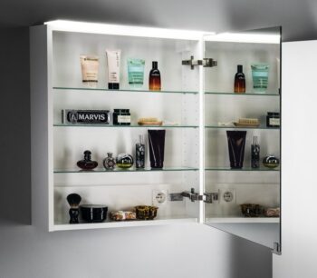 SAPHO - LINEX galérka s LED osvetlením, 60x70x15cm, ľavá/pravá. biela LX060-0030