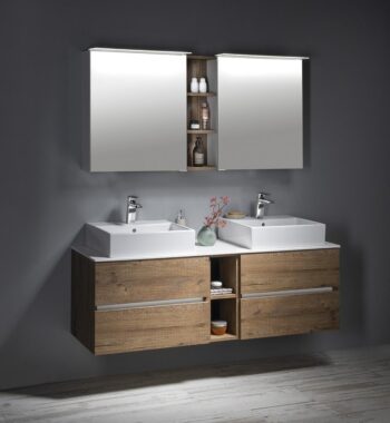 SAPHO - LINEX galérka s LED osvetlením, 60x70x15cm, ľavá/pravá. biela LX060-0030