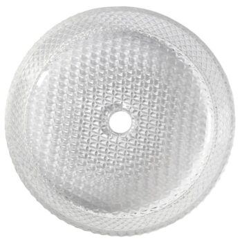 SAPHO - MARAGUA gravírované sklenené umývadlo na dosku priemer 39,5cm, číre sklo TY214CL