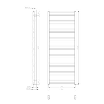 SAPHO - METRO DOS vykurovacie teleso 550x1430 biela IR430T