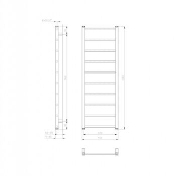 SAPHO - METRO LIGHT vykurovacie teleso 400x1140 biela IR445T