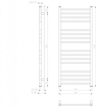 SAPHO - METRO vykurovacie teleso 500x1200 biela IR410T