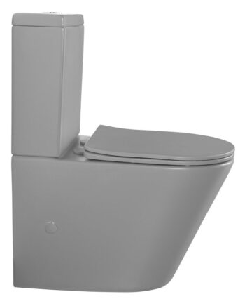 SAPHO - PACO kombi WC, Rimless, spodný/zadný odpad, sivá mat PC1012WRGR