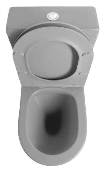 SAPHO - PACO kombi WC, Rimless, spodný/zadný odpad, sivá mat PC1012WRGR