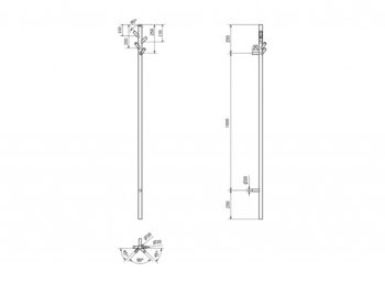 SAPHO - PASADOR elektrický sušiak uterákov, guľatý, 150x1500 30 W, leštená nerez ER175V