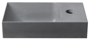 SAPHO - PICCOLINO betónové umývadlo 30,8x17cm, batéria vpravo, šedá mat PK30517