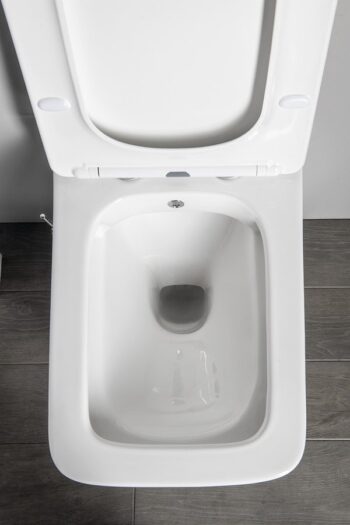 SAPHO - PORTO CLEANWASH závesná WC misa Rimless, integrovaná batéria a bidetová spŕška 36x52cm, biela PZ102RX