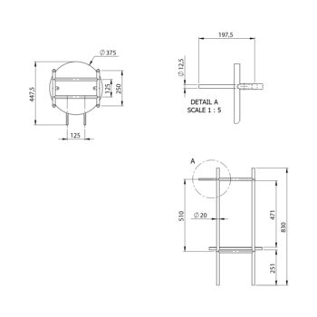 SAPHO - PUNO podstavec pod umývadlo 375x830x448x, zlato mat SKA380-5