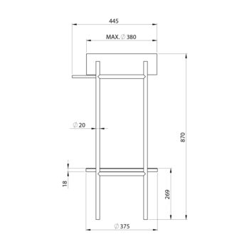 SAPHO - PUNO podstavec s umývadlom 375x870x448x, zlatá mat SKA380-5-01