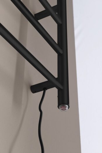 SAPHO - REDONDO elektrický sušiak uterákov, guľatý, 500x900 75 W, čierny mat ER220BV
