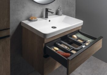 SAPHO - SITIA dvojumývadlová skrinka 116x50x44,2cm, 4x zásuvka, dub Alabama SI120-2222