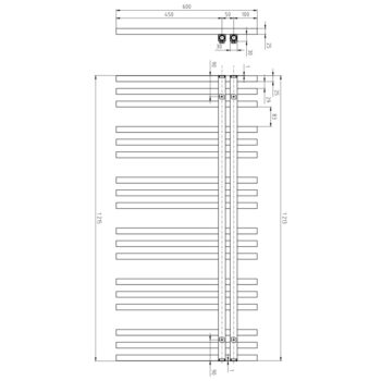 SAPHO - SOPHINA vykurovacie teleso 600x1215 biely mat IR701W