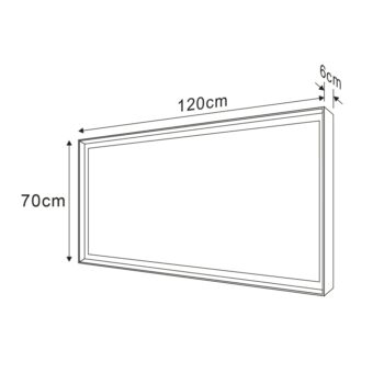 SAPHO - SORT zrkadlo s LED osvetlením 120x70cm, čierna mat ST120