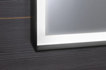 SAPHO - SORT zrkadlo s LED osvetlením 120x70cm, čierna mat ST120