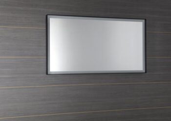 SAPHO - SORT zrkadlo s LED osvetlením 120x70cm, čierna mat ST120
