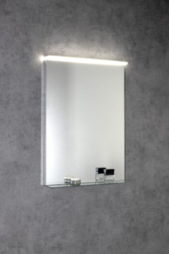 SAPHO - TRAKA zrkadlo s LED osvetlením a poličkou, 60x80cm TK060