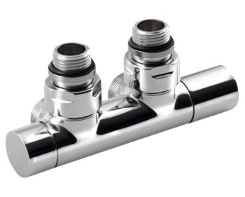 SAPHO - TWIN pripojovacia súprava ventilov pre stredové pripojenie, chróm CP401S
