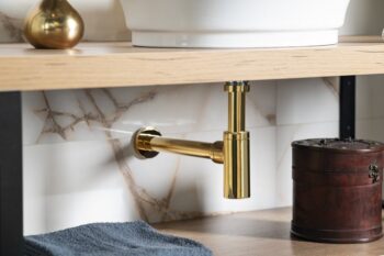 SAPHO - Umývadlový sifón 5/4", odpad 32, guľatý, zlato SI517