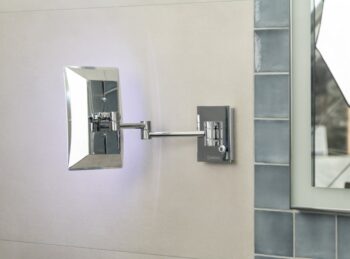 SAPHO - Závesné kozmetické zrkadlo LED, 160x240, chróm MW834