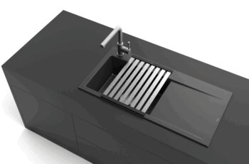 VILLEROY & BOCH VILLEROY & BOCH - Keramický drez Villeroy & Boch Subway Style 50, 335101R7, Pure Black 335101R7