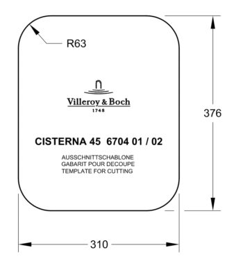 VILLEROY & BOCH VILLEROY & BOCH - Keramický drez Villeroy & Boch podstavný Cisterna 45, 670401J0 Chromit 670401J0